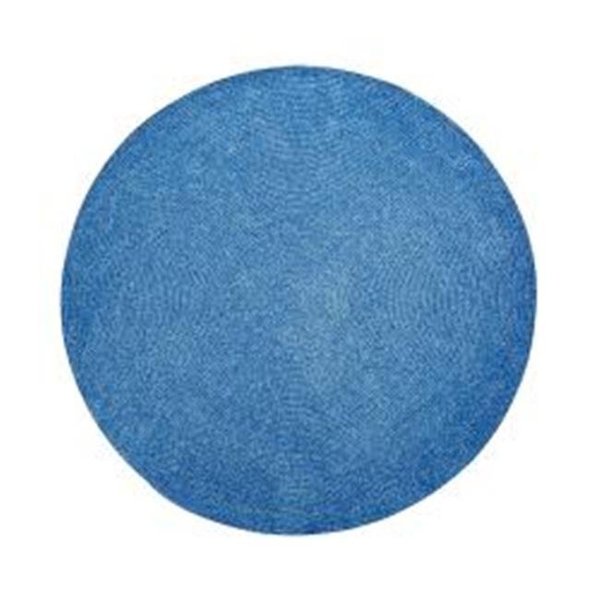 Better Trends Better Trends BRCR8RSB 8 in. Round Chenille Reversible Rug - Smoke Blue BRCR8RSB